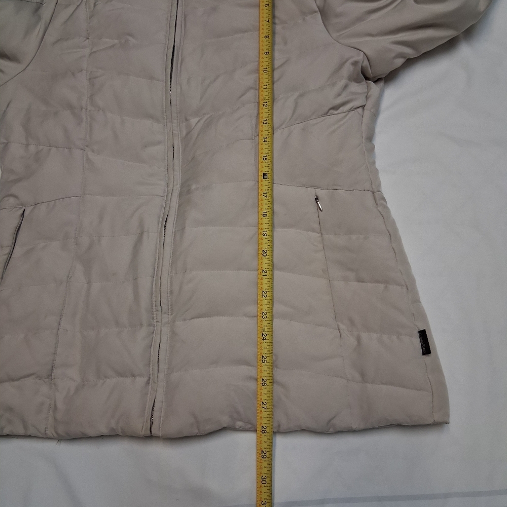 Calvin Klein Women's Metallic Gray Puffer Jacket Women Size L - Picture 9 of 12
